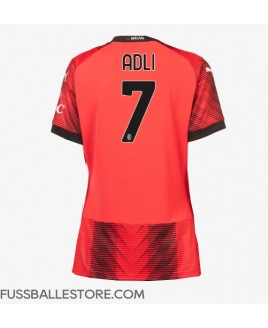 Günstige AC Milan Yacine Adli #7 Heimtrikot Damen 2023-24 Kurzarm